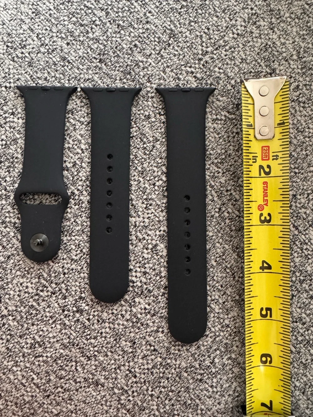 Apple Black Silicone Watch Band Replacement Straps